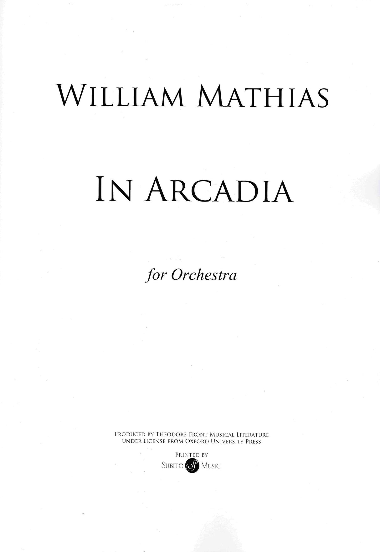 Mathias: In Arcadia