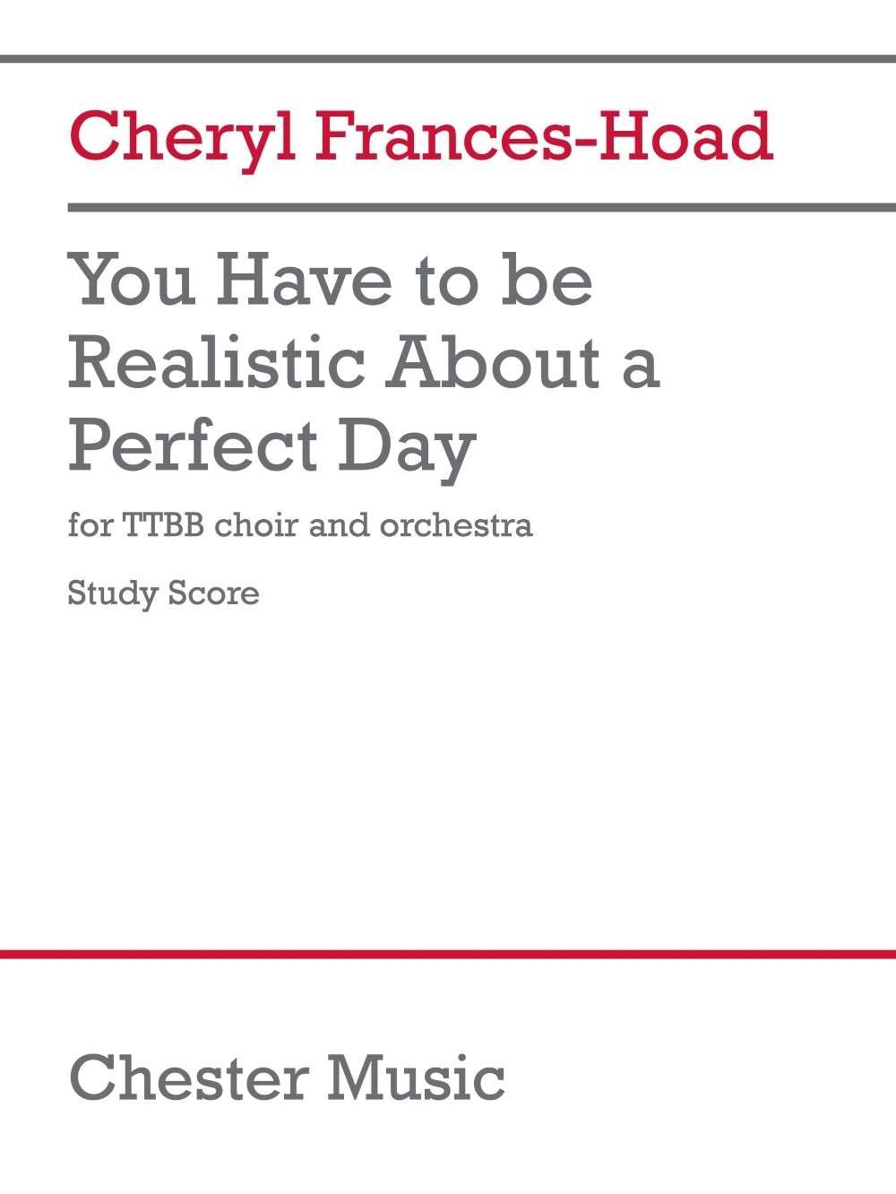 Frances-Hoad: You Have to be Realistic About a Perfect Day