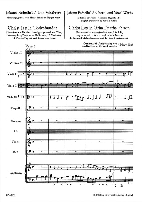 Pachelbel: Christ lay in grim death's prison