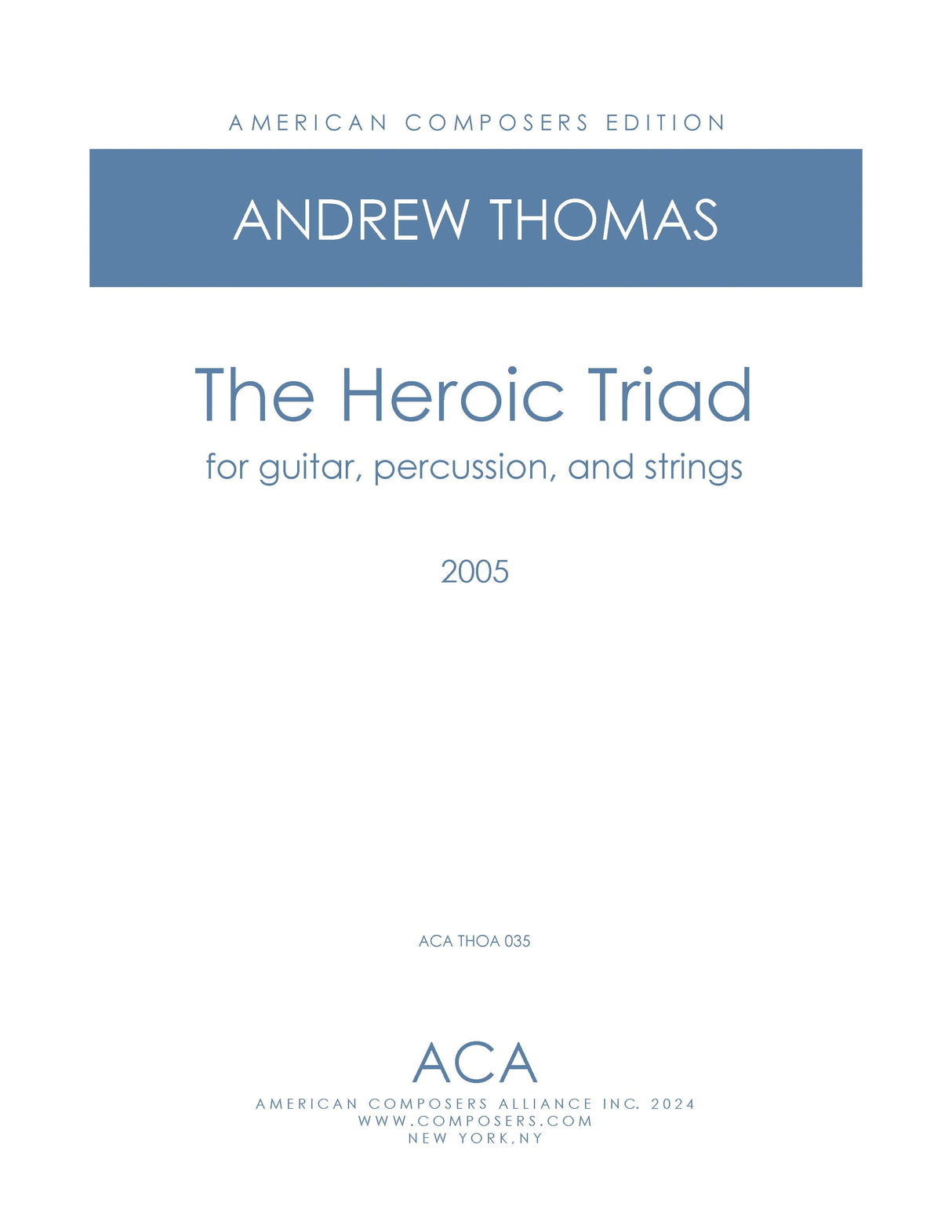 A. Thomas: The Heroic Triad