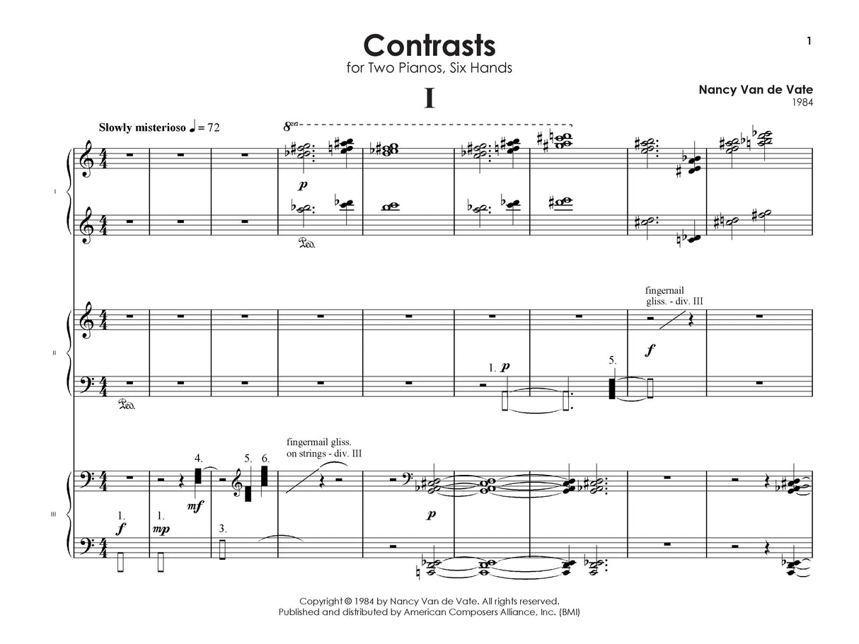Van de Vate: Contrasts