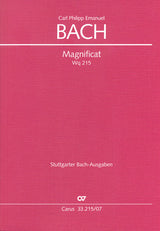 C.P.E. Bach: Magnificat, BR-CPEB E 4, Wq. 215