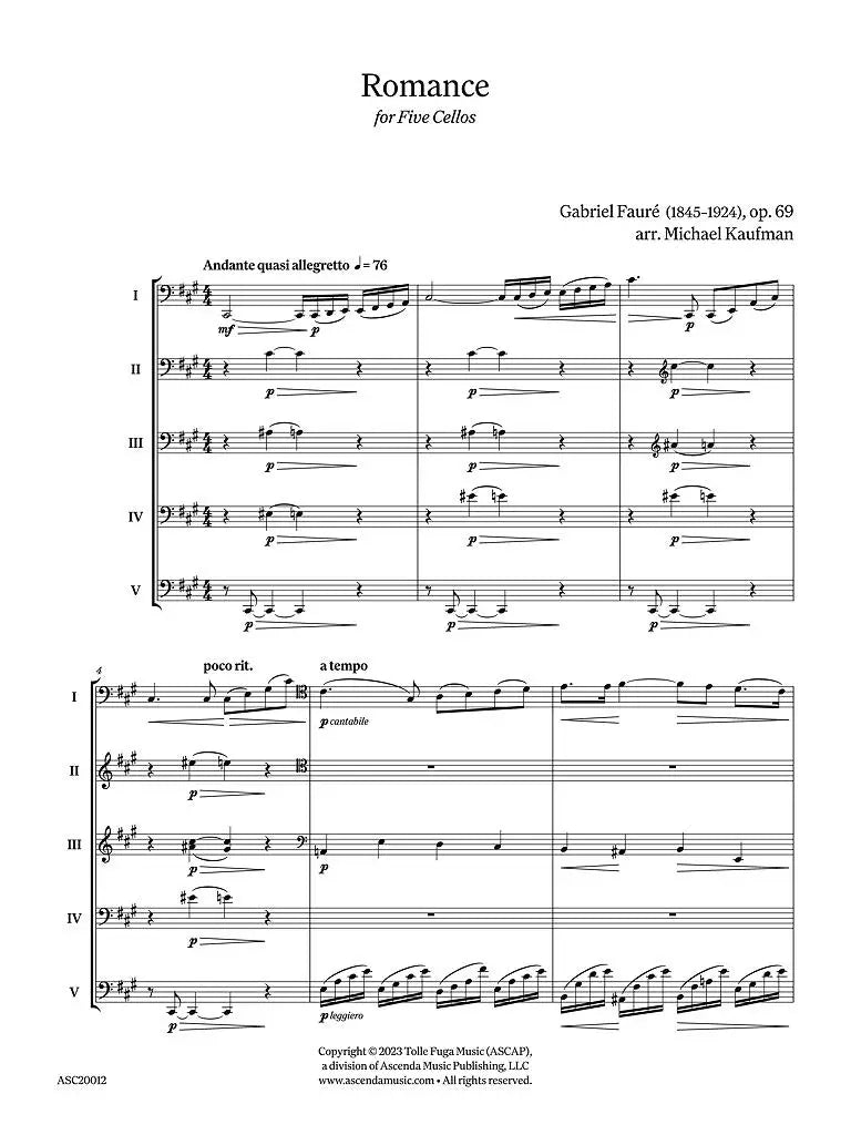 Fauré: Romance, Op. 69