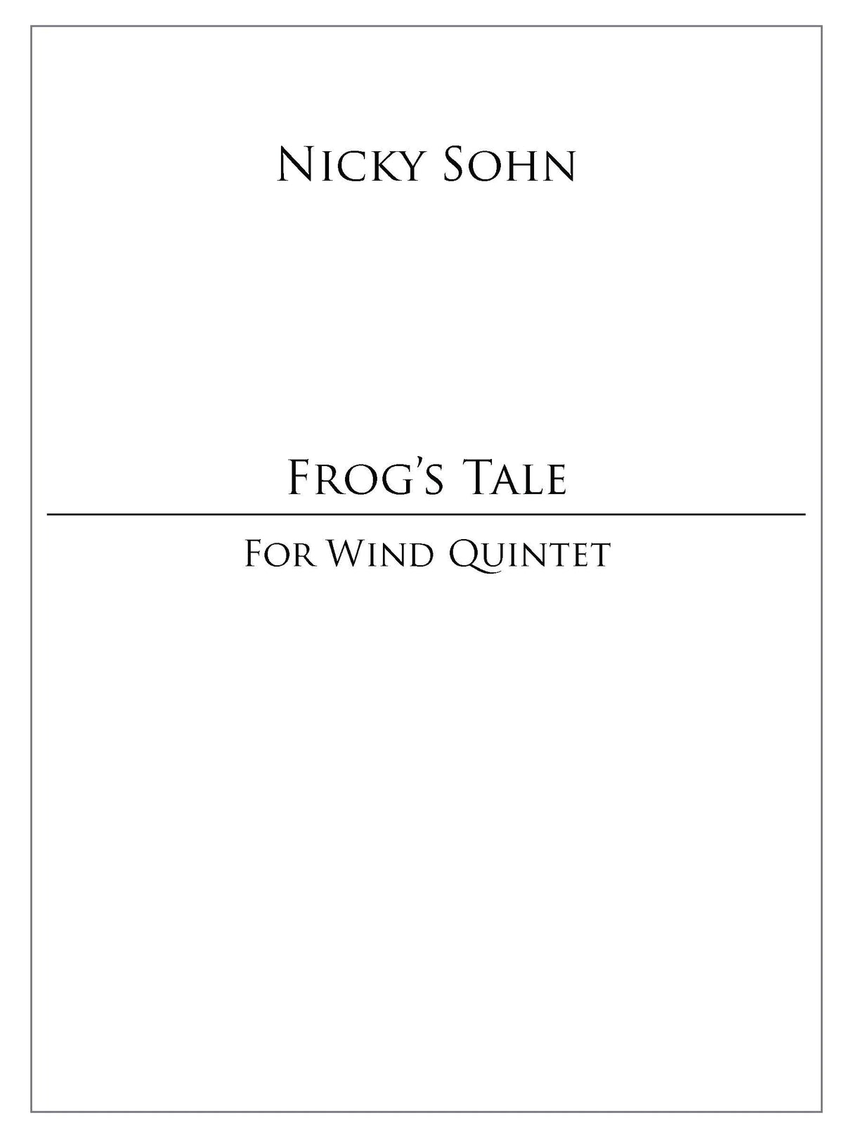 Sohn: Frog's Tale