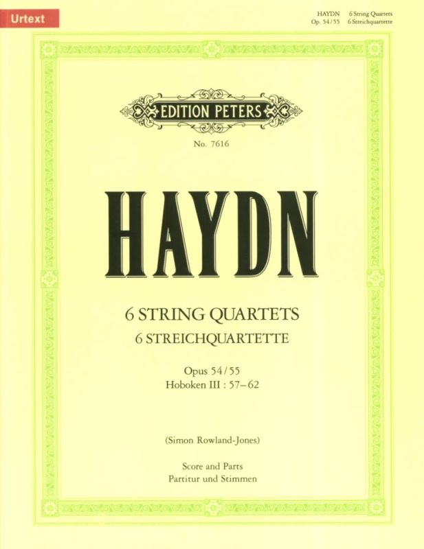 Haydn: String Quartets, Hob. III:57-62, Opp. 54 & 55