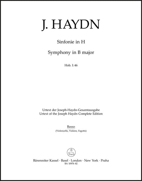 Haydn: Symphony in B Major, Hob. I:46