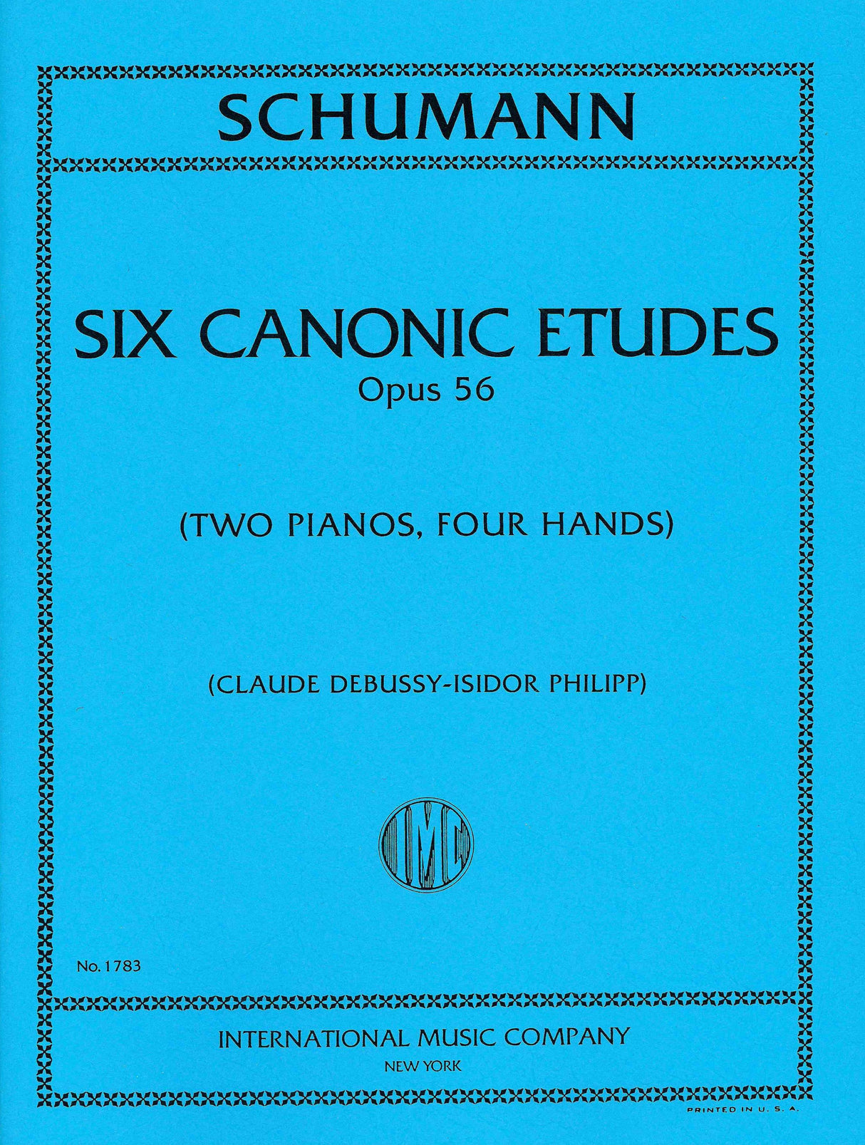 Schumann: 6 Canonic Études, Op. 56 (arr. for 2 pianos)