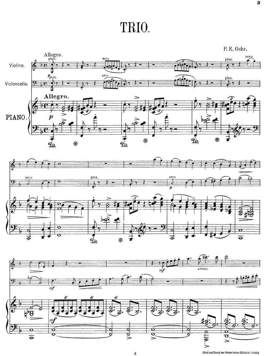 Gohr: Piano Trio in F Major