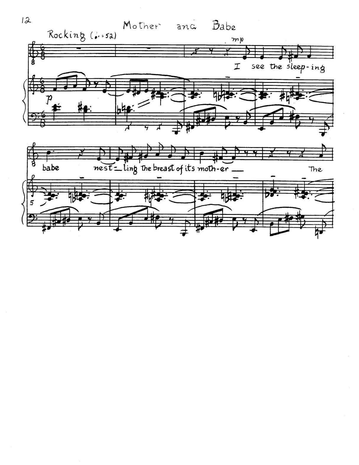 Borroff: Five Whitman Songs