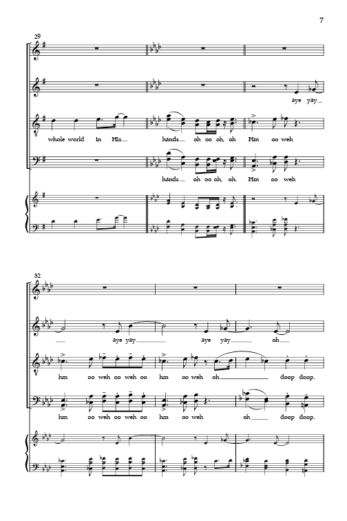 He's Got the Whole World in His Hands (arr. for SATB choir)