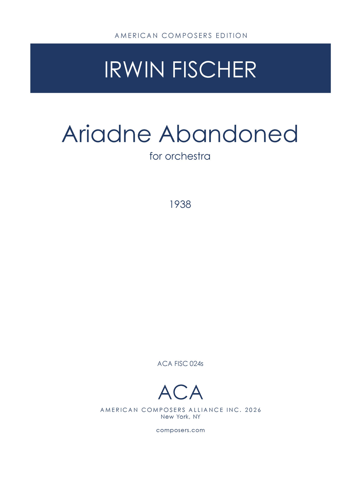 I. Fischer: Ariadne Abandoned