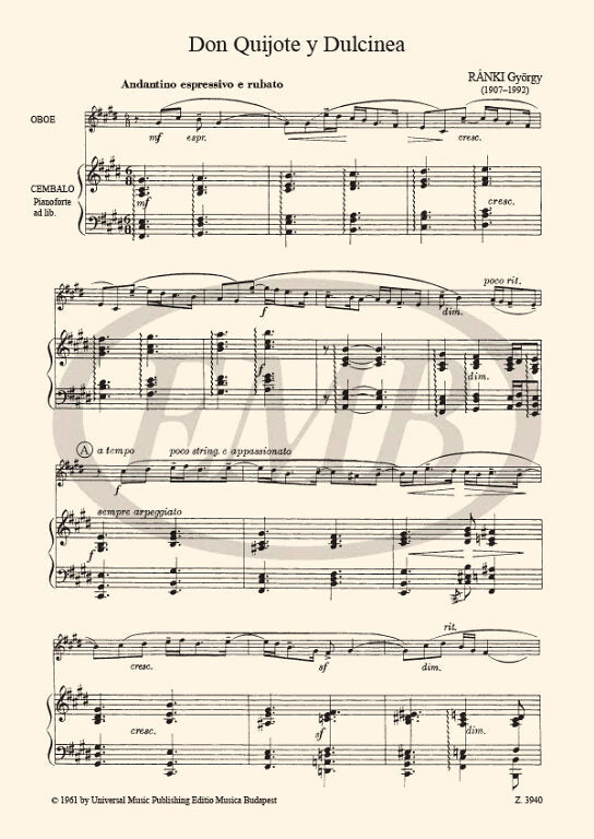 Ránki: Don Quijote et Dulcinea