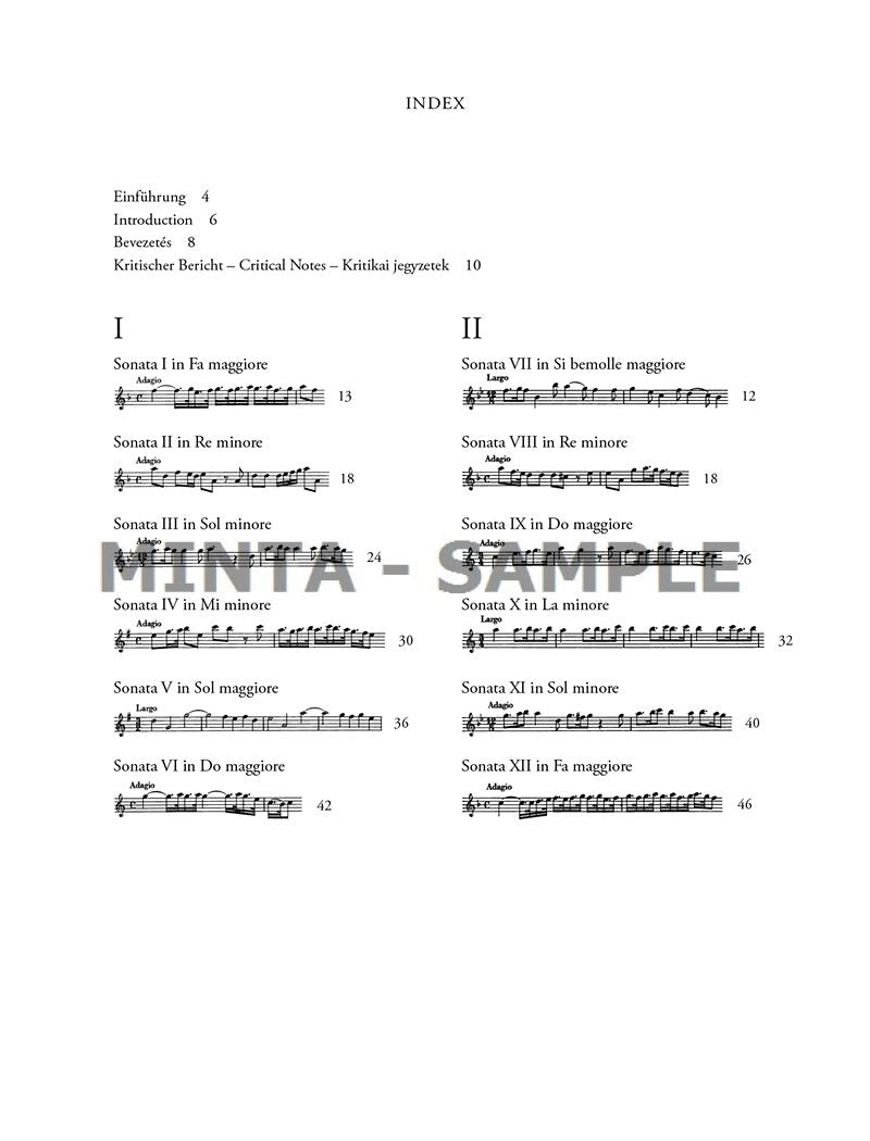 B. Marcello: 12 Flute Sonatas, Op. 2 - Volume 1
