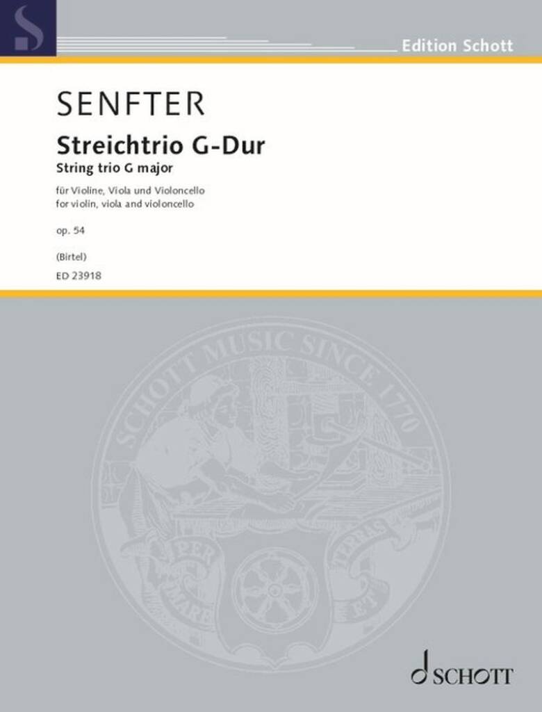 Senfter: String Trio in G Major, Op. 54