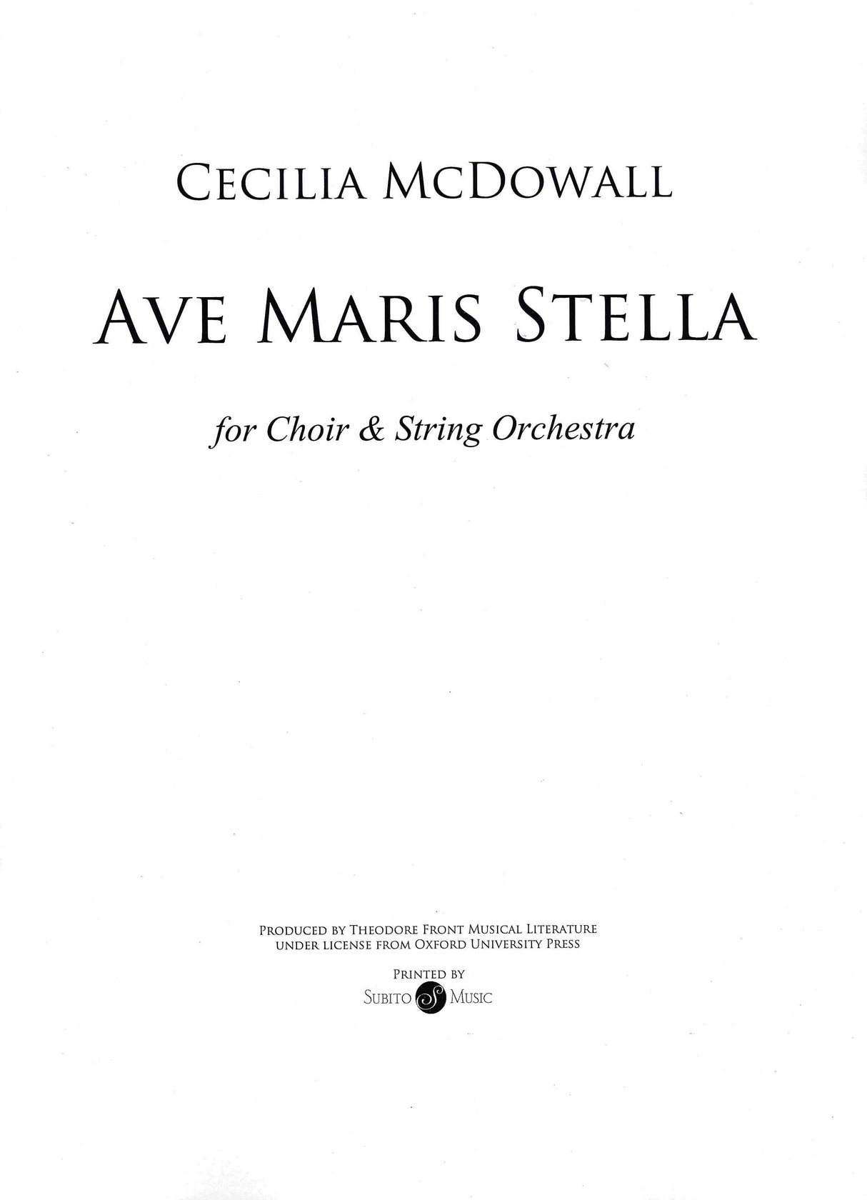 McDowall: Ave Maris Stella