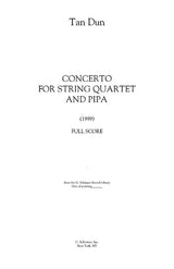 Tan: Concerto for String Quartet and Pipa