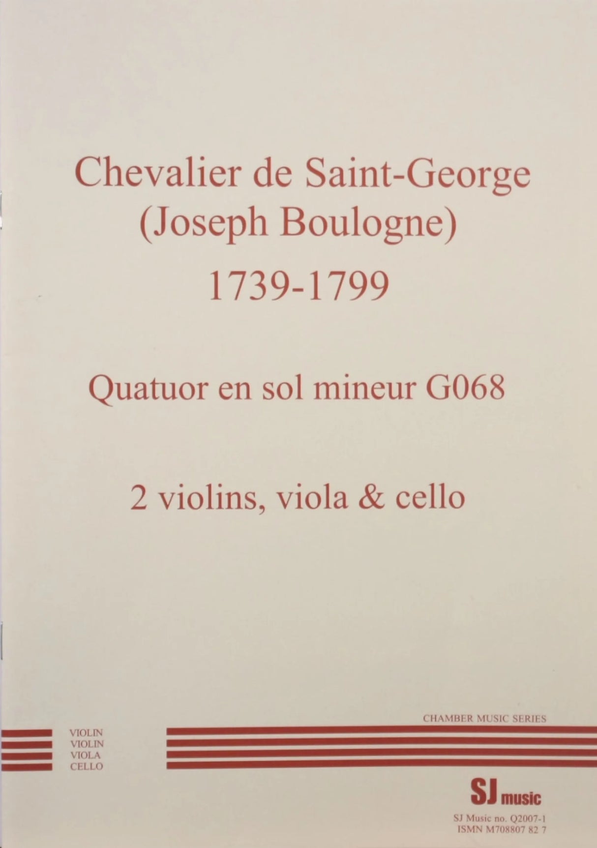 Saint-George: String Quartet in G Minor, G068