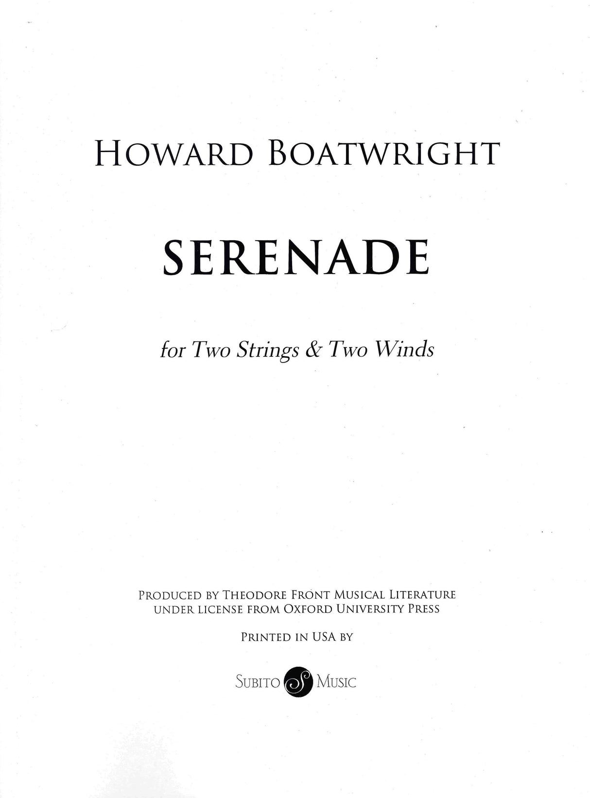 Boatwright: Serenade