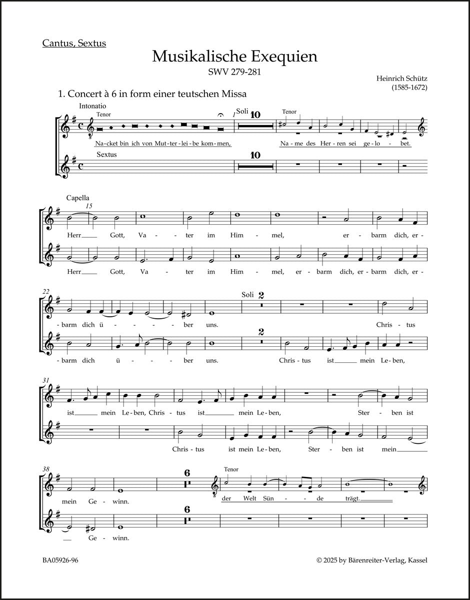 Schütz: Musikalische Exequien