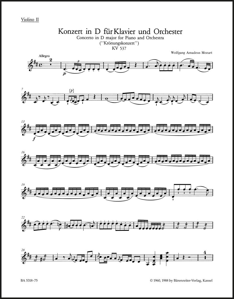 Mozart: Piano Concerto No. 26 in D Major, K. 537