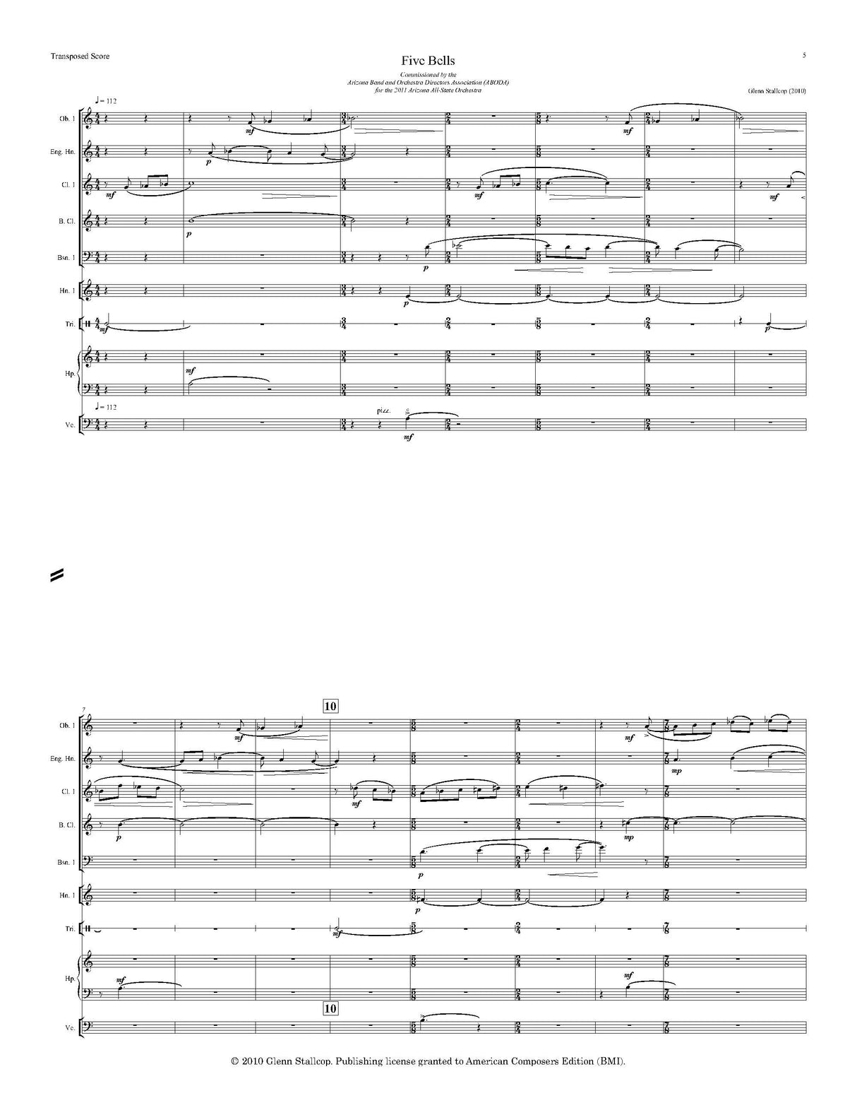 Stallcop: Five Bells (Version for Orchestra)