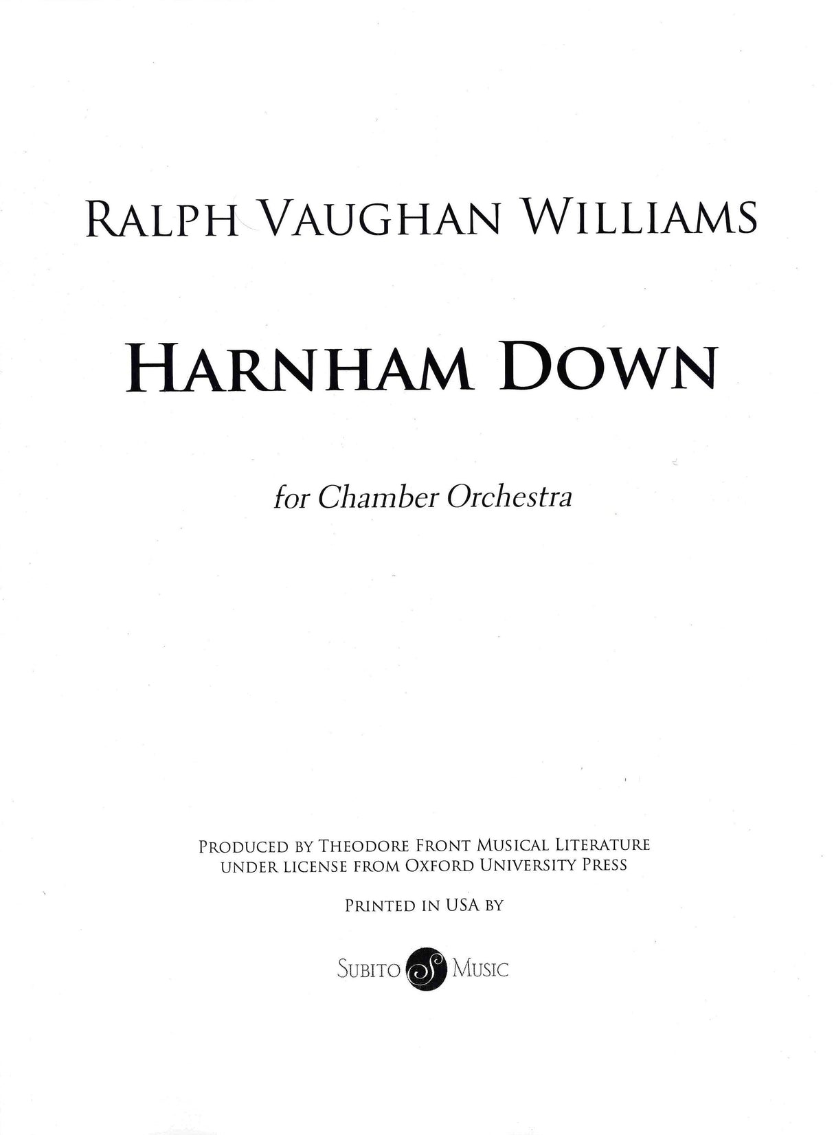 Vaughan Williams: Harnham Down