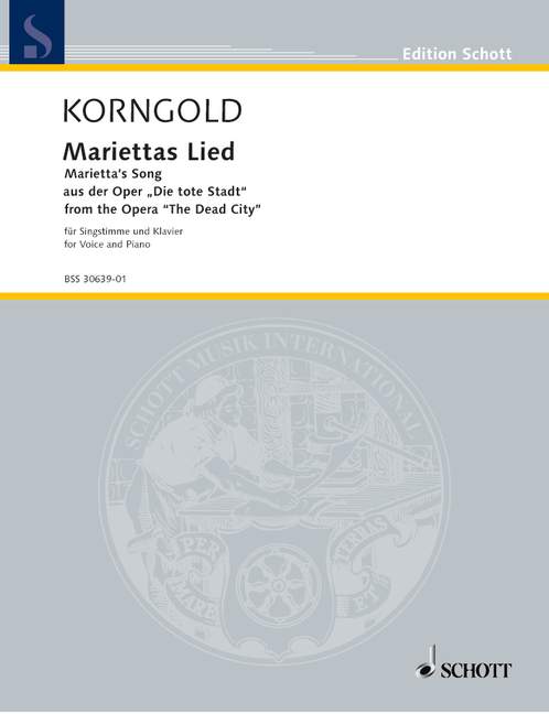 Korngold: Marietta's Song (arr. for high voice and piano)