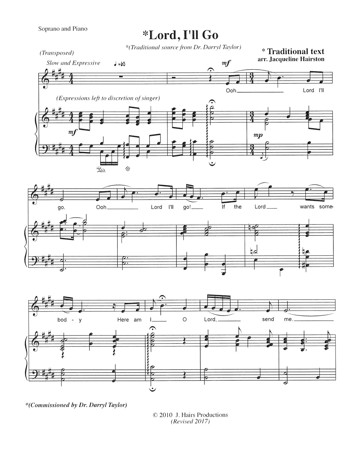 Hairston: Lord, I'll Go