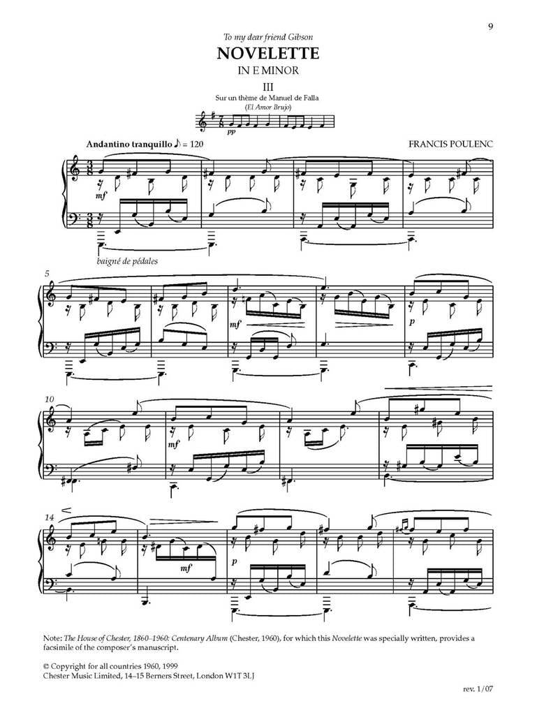 Poulenc: Three Novelettes, FP 47