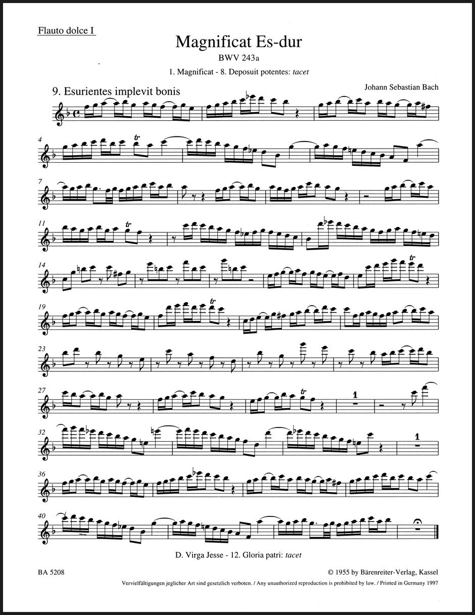 Bach: Magnificat in E-flat Major, BWV 243a – Ficks Music