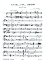 Bartók: Hungarian Folk Melodies