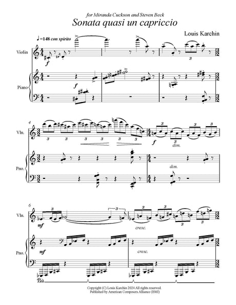 Karchin: Sonata quasi un capriccio