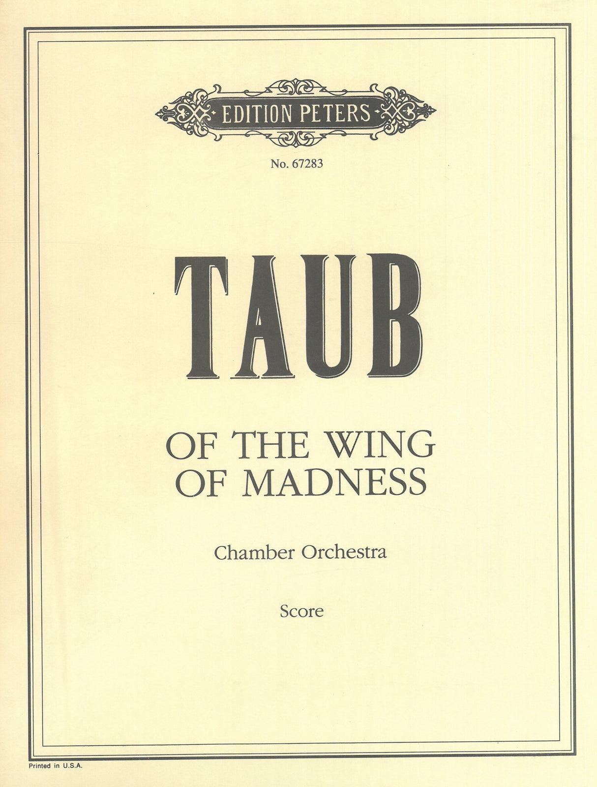 Taub: Of the Wing of Madness
