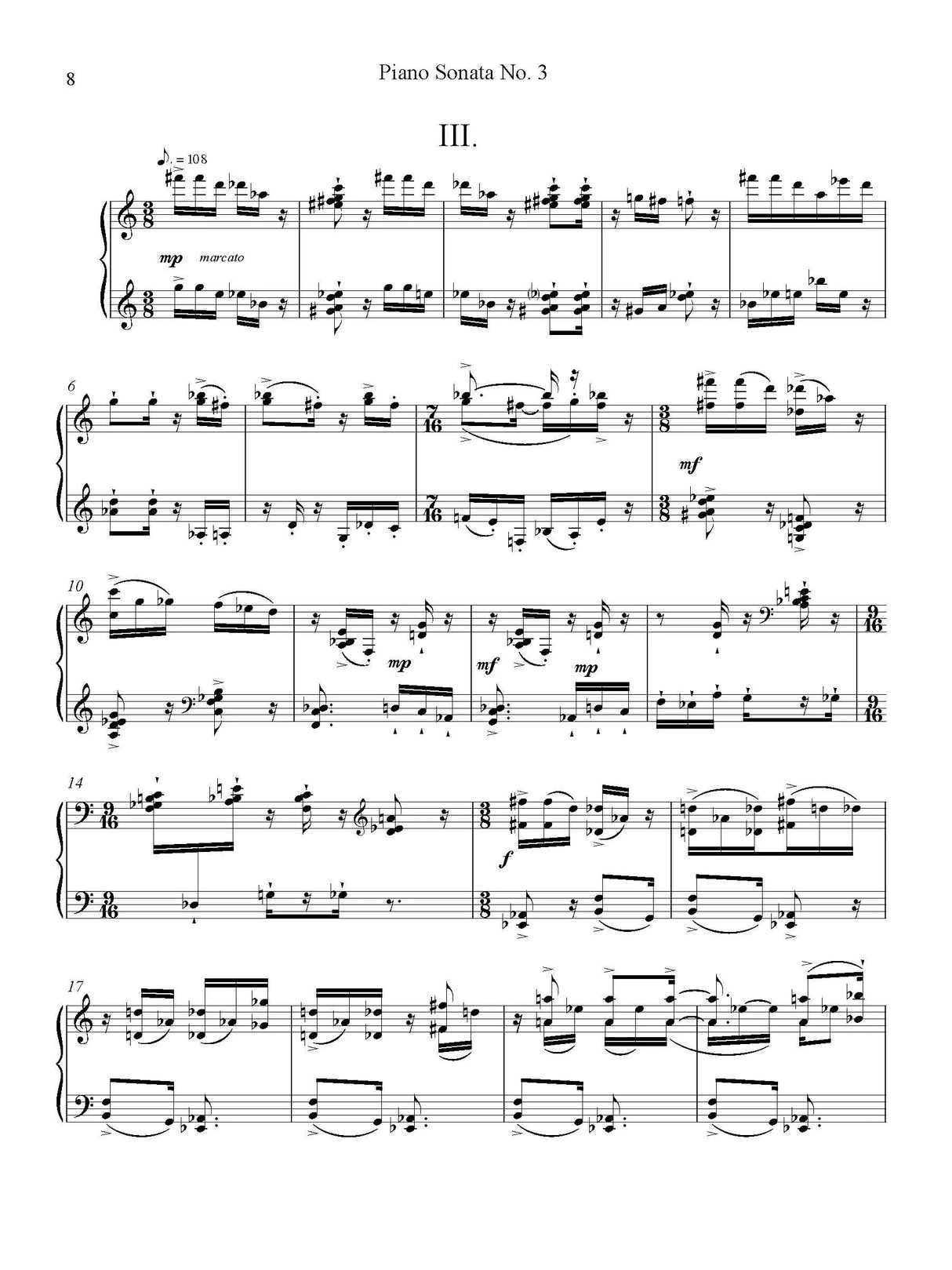 Shawn: Piano Sonata No. 3