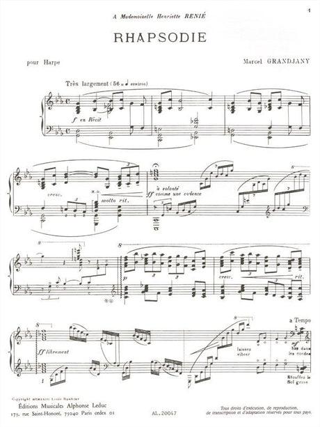 Grandjany: Rhapsodie