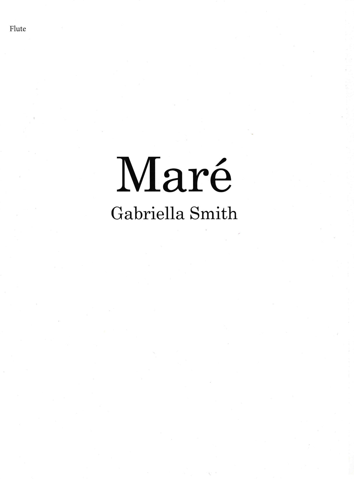 G. Smith: Maré
