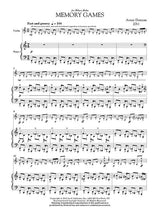 Dorman: Memory Games (for violin and piano)