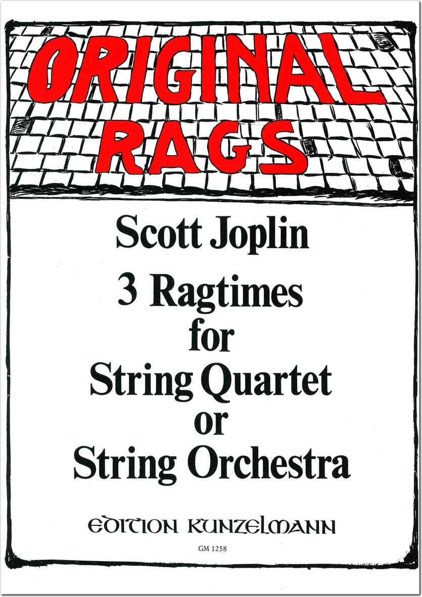 Joplin: 3 Ragtimes for String Quartet or String Orchestra - Volume 1