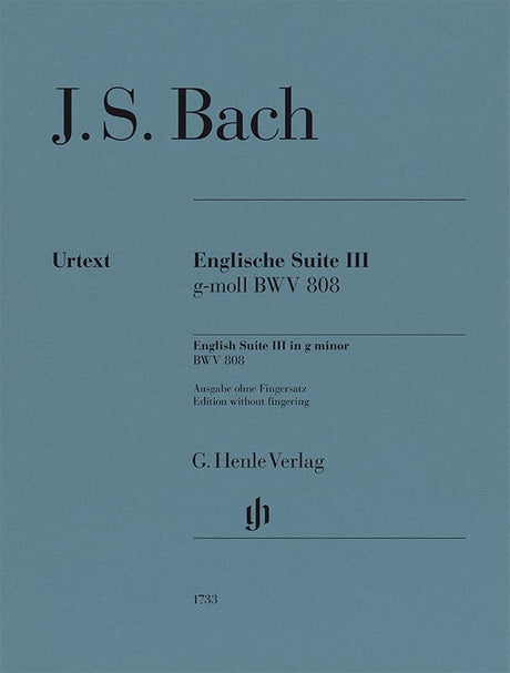 Bach: English Suite No. 3 in G Minor, BMV 808