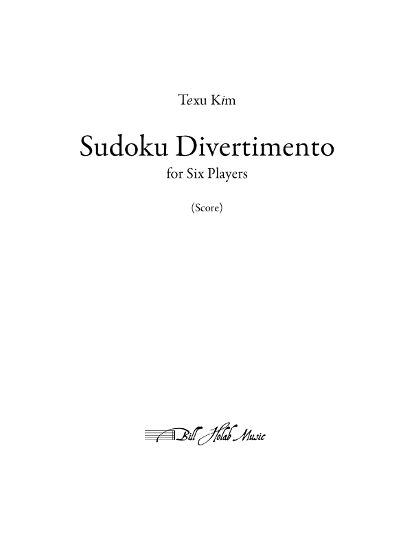 T. Kim: Sudoku Divertimento