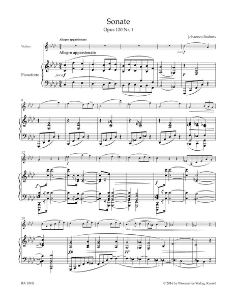 Brahms: Sonatas, Op. 120 (violin version)