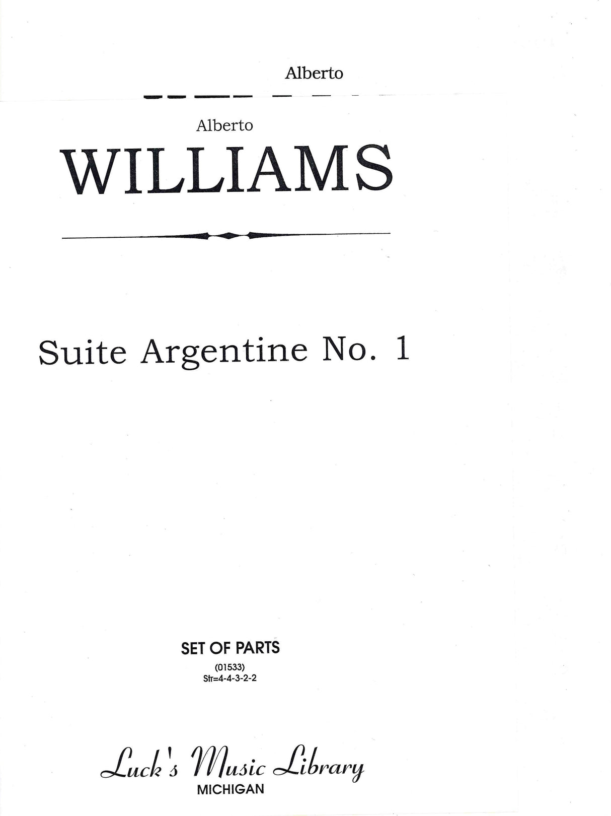 Williams: Primera Suite Argentina