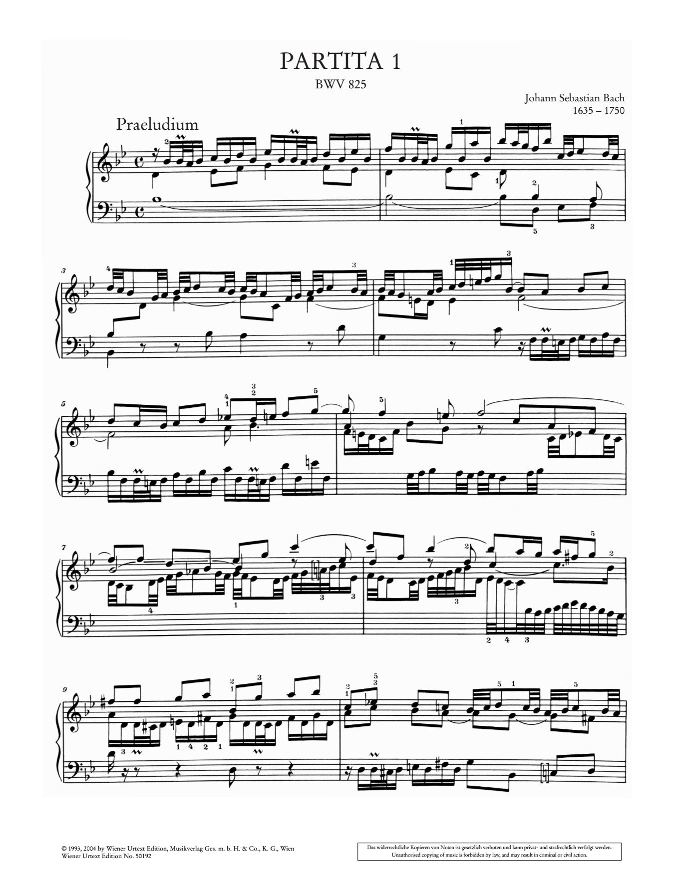 Bach: 6 Partitas, BWV 825-830 – Ficks Music