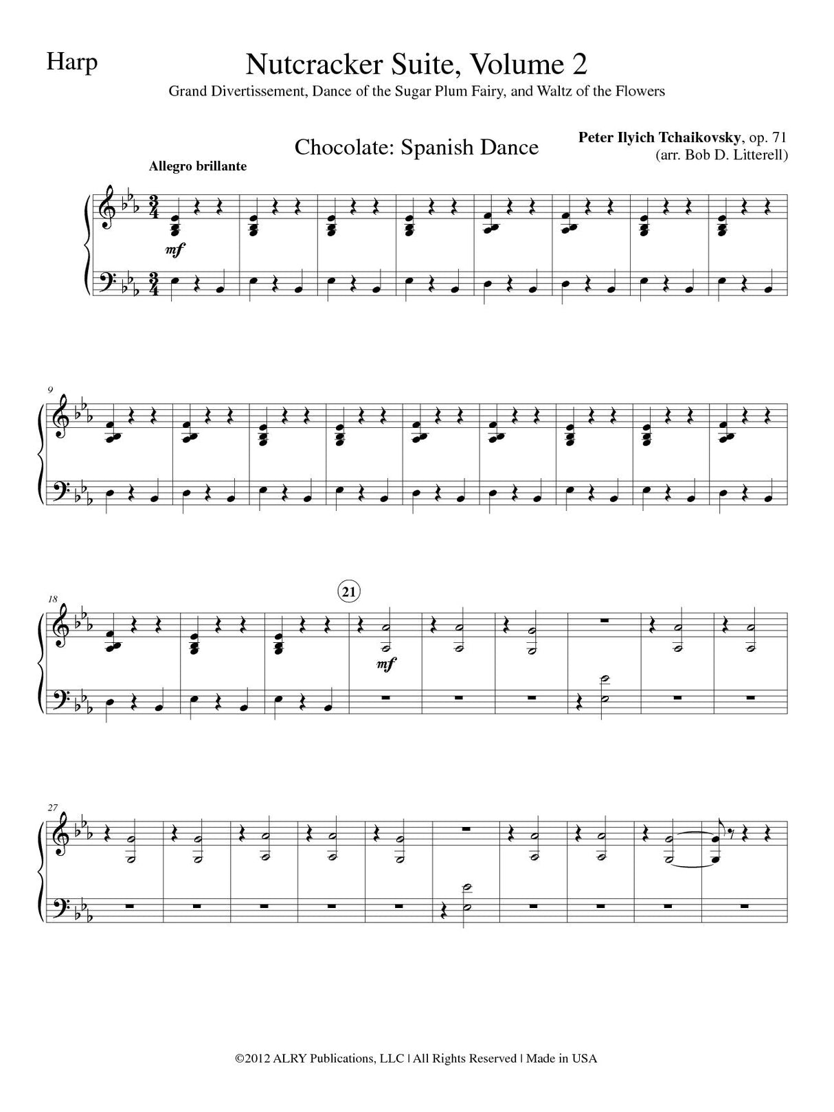 Tchaikovsky: The Nutcracker - Volume 2 (arr. for harp quintet)