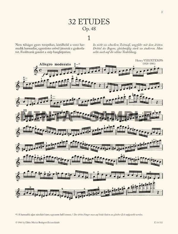 Vieuxtemps: 32 Etudes, Op. 48