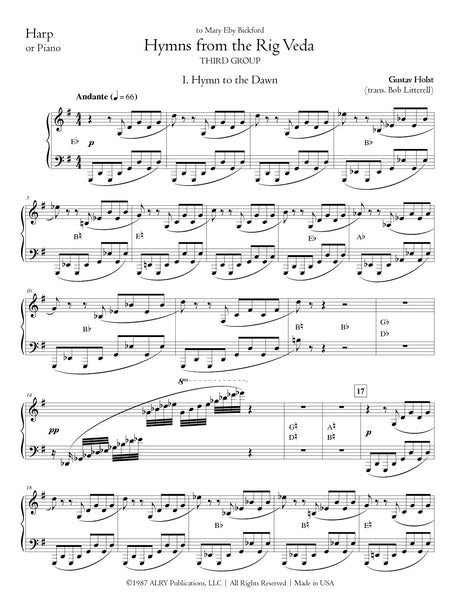 Holst: Hymns from the Rig Veda - The Third Group (arr. for harp quintet)
