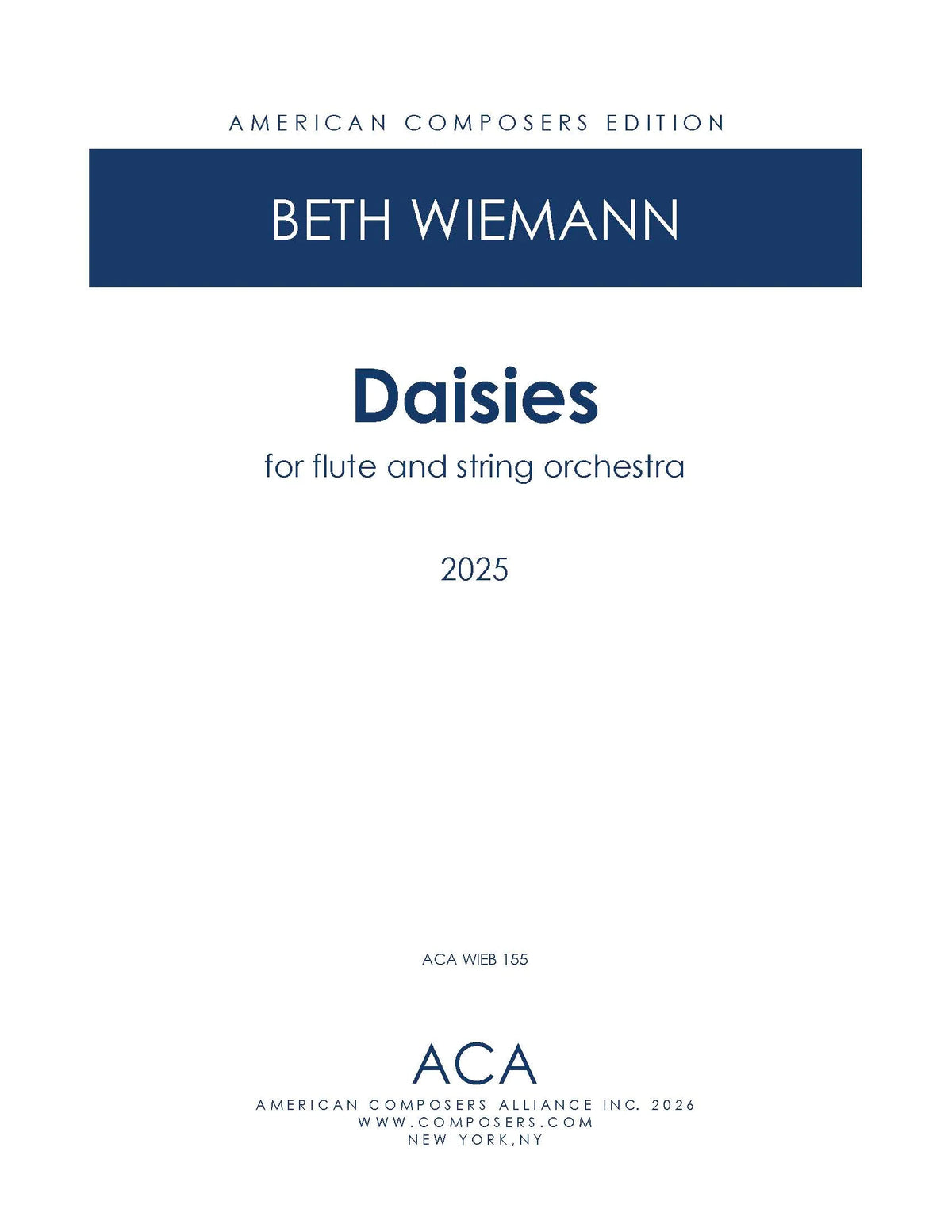 Wiemann: Daisies (Version for Flute & String Orchestra)