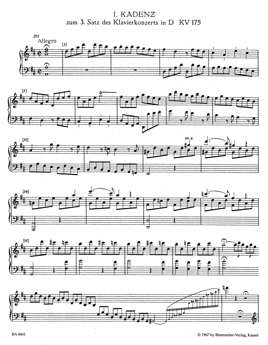 Badura-Skoda: Cadenzas, Lead-ins and Embellishments for Mozart