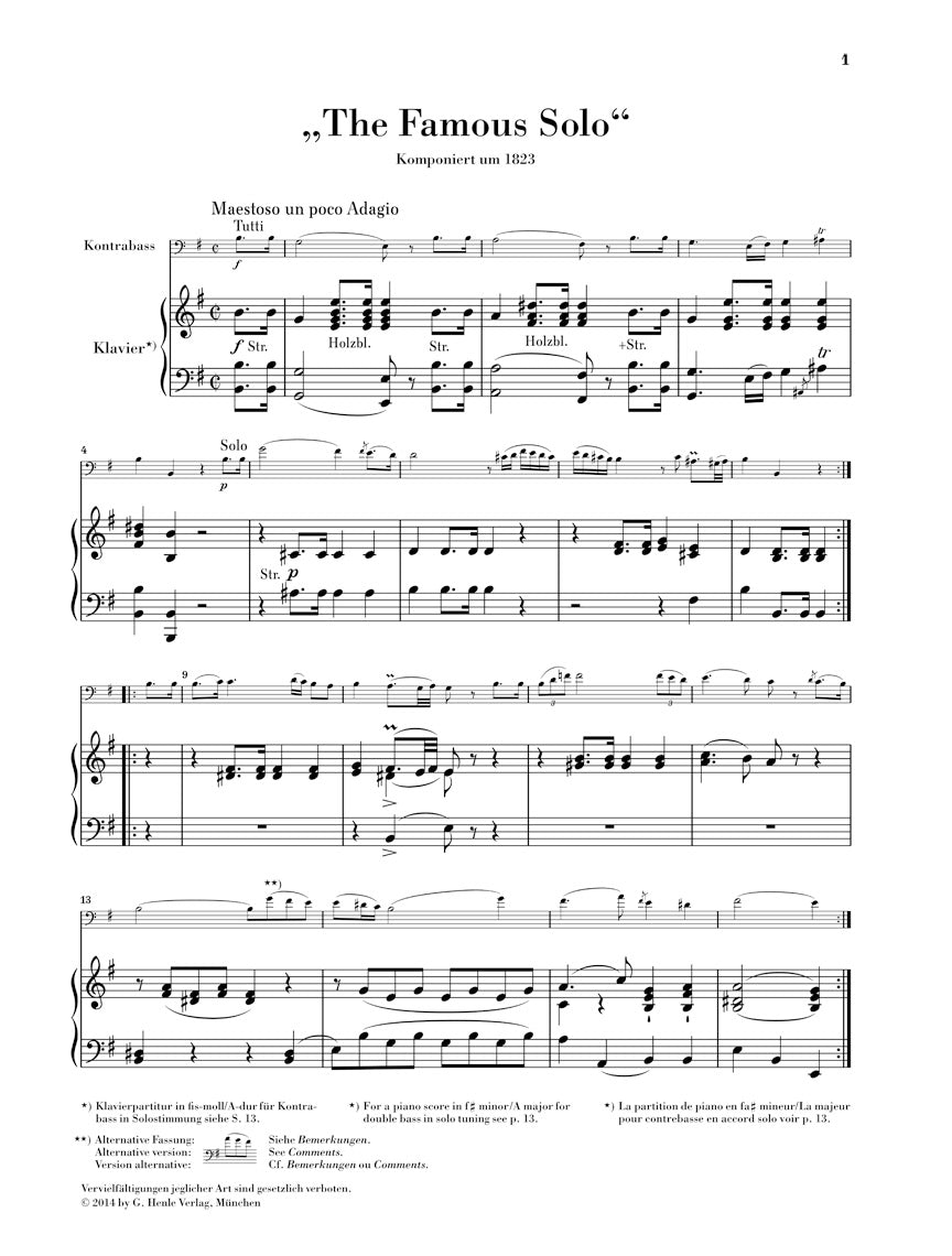 Dragonetti: "The Famous Solo" in E Minor