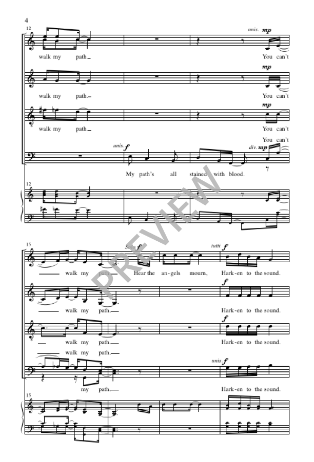 Sinner, You Can't Walk My Path (arr. for SATB)